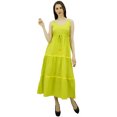 thumbnail image 2 of Bimba Women's Sundress Long Maxi Drawstring Waist Spaghetti Strap Dresses, 2 of 9