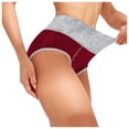 thumbnail image 2 of Women Solid Color Patchwork Briefs Panties Underwear Knickers Bikini Underpants, 2 of 8