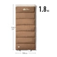thumbnail image 3 of tredstone Fill Power Rectangle Duck Ultralight Wearable 4 Season Envelope Sleeping Bag for Outdoor Camping, 3 of 8