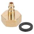 thumbnail image 1 of Air Compressor Quick Connect Plug To 3/4 Garden Hose Adapter Fitting For RV Sprinkler Systems Camper Outdoor Plumbing Garden Hose Golden, 1 of 7