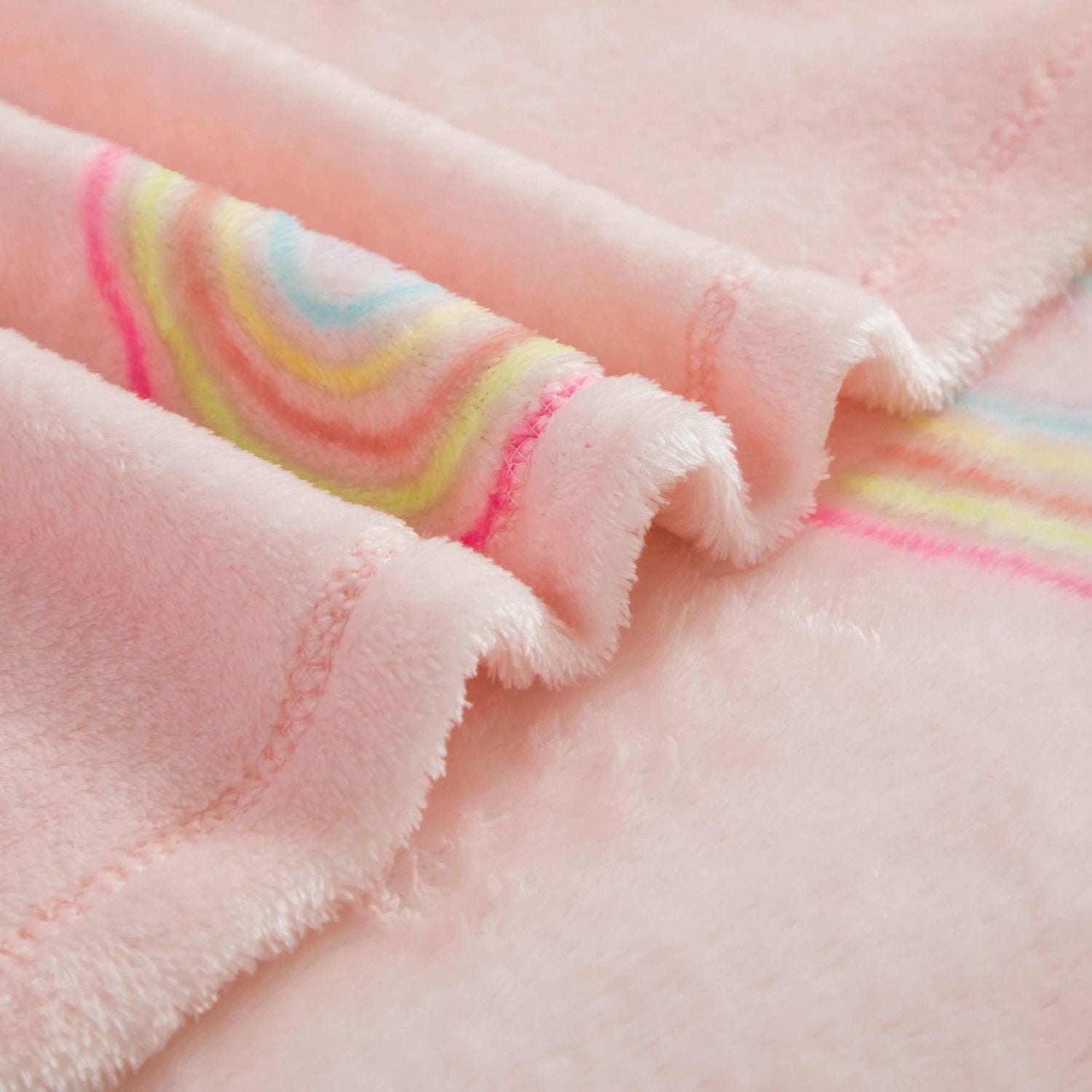 Mainstays Kids Couverture Jetée en Peluche Arc-en-ciel