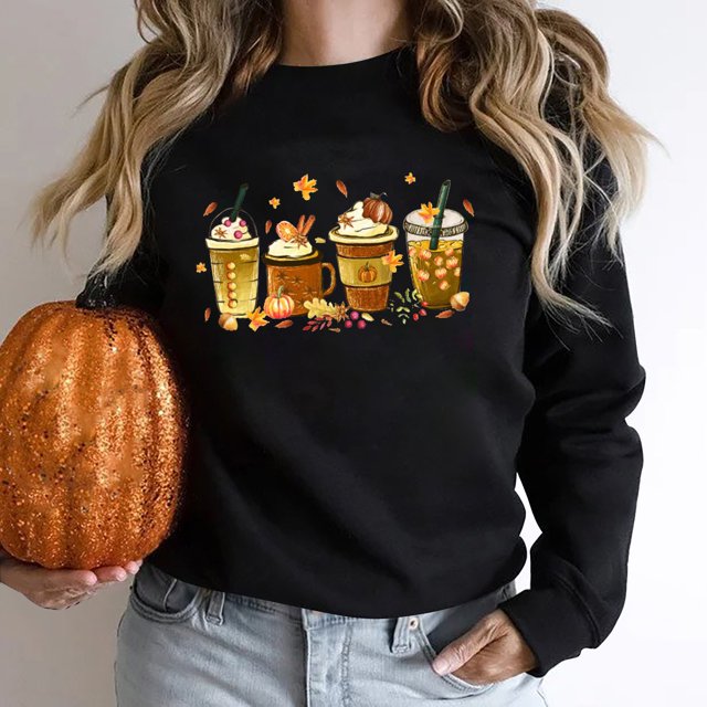 Chandails à Capuchon de Mode pour Femmes 2023 Halloween Mode Décontractée Aguichant Imprimé Manches Longues Col Rond Chandail Blouse Hauts Chandails en Molleton Sans Capuche 50 % de Rabais Liquidation Costumes Halloween/noël