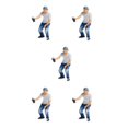 thumbnail image 2 of Wweixi 1/87 Diorama Graffiti Figure Characters Resin People Train Layout boy white 5Set, 2 of 6