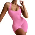 thumbnail image 1 of Timegard Bodysuit for Women Square Neck Ribbed Comfy Slim Short Rompers Workout Gym Jumpsuit Casual, 1 of 6
