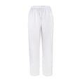 thumbnail image 4 of TOPTIE Classic Baggy White Chef Pants with Drawstring Waist Restaurant Work Uniform, 4 of 6