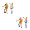 thumbnail image 1 of Wweixi 1/87 Diorama Graffiti Figure Characters Resin People Train Layout white yellow 2Set, 1 of 6