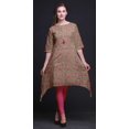 thumbnail image 3 of Bimba Kurti Asymétrique Rose à Feuilles de Monstera Imprimées pour Femmes Robe d'Été Indienne Tunique XSmall, 3 of 6
