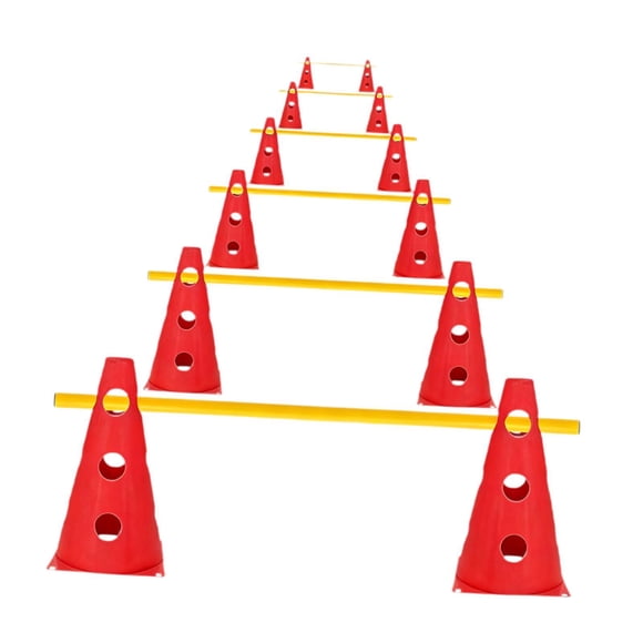 Milaget Adjustable Obstacle Training Set Interactive for Running Pet Exercise Sports 6Pcs