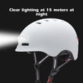 thumbnail image 3 of Graflsoa Casque de Sécurité à DEL Intégré pour le Cyclisme, le Planche à Roulettes et les Trottinettes Électriques - Noir, Taille g, 3 of 6