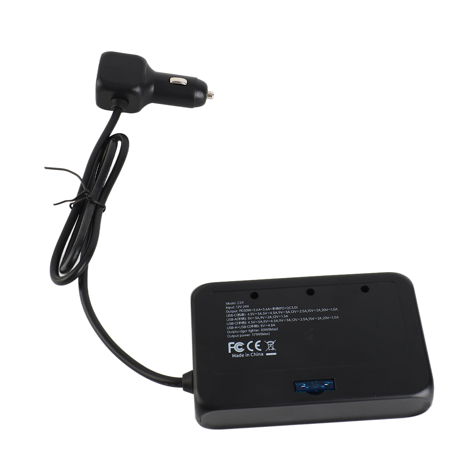 Car  Adapter 171W 3 Socket Power Splitter Car Charger Adapter  Splitter