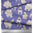 thumbnail image 2 of Soimoi Cotton Poplin Fabric Deer,Elephant & Rabbit Kids Fabric Prints By Yard 42 Inch Wide, 2 of 2