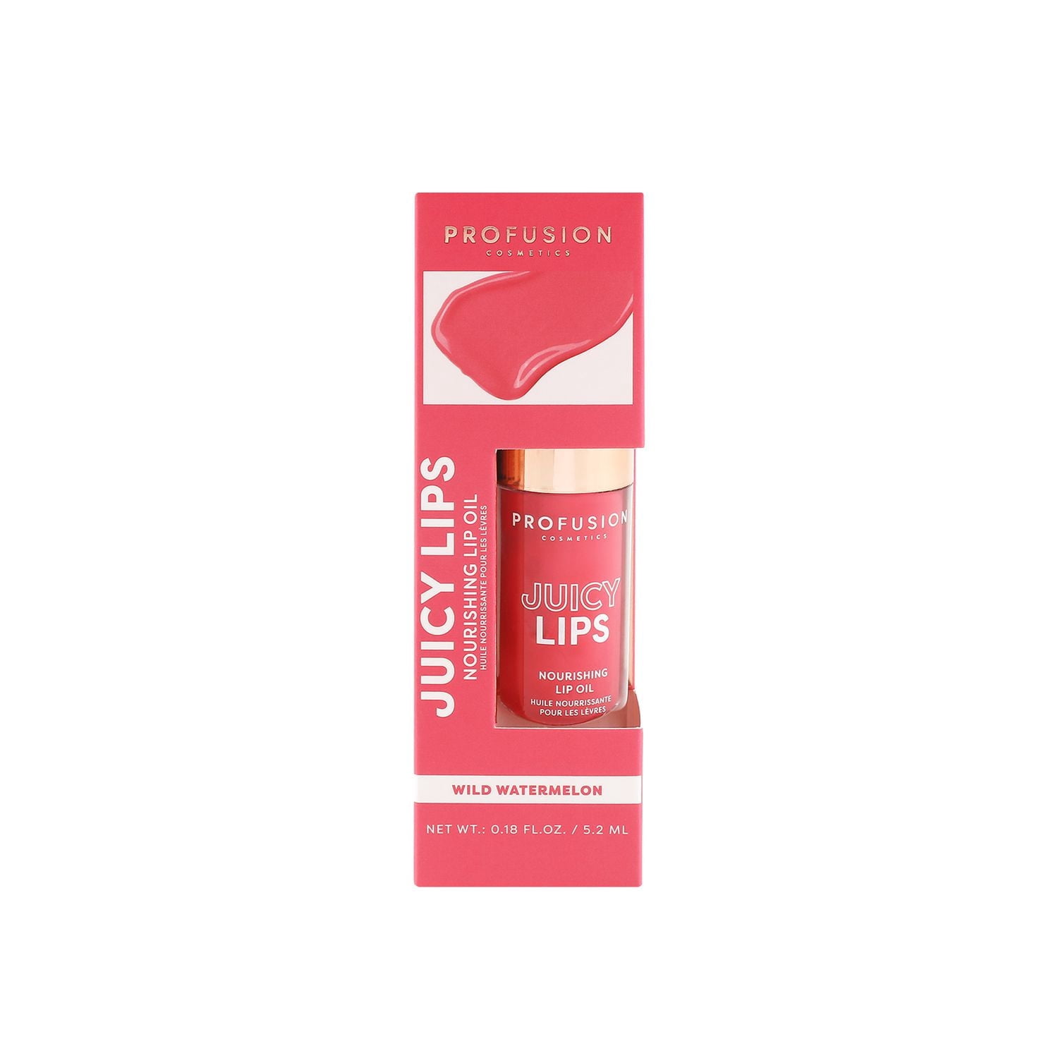 Profusion Cosmétiques | lèvres juteuses, huile à lèvres, Melon d'eau sauvage, 1 compte. 0.18 Fl. Oz.
