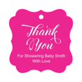 thumbnail image 1 of Darling Souvenir Baby Shower Thank you Favor Tags Custom Hang Gift Tags-Magenta-100 Tags, 1 of 1