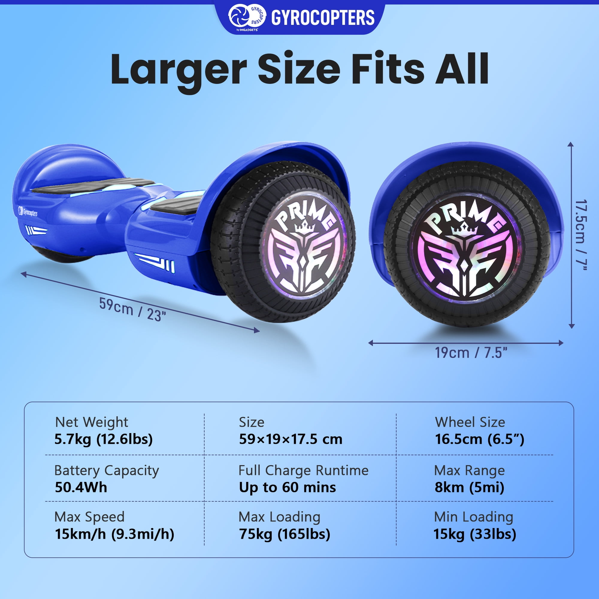 Gyrocopters PRIME 2026 All Terrain Hoverboard 6.5