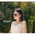 thumbnail image 4 of FEISEDY Polarized Women Square Sunglasses Sparkling Composite Shiny Frame B2289, 4 of 5