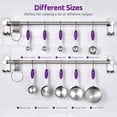 thumbnail image 2 of U-Taste 18/8 Stainless Steel Measuring Cups and Spoons Set: 10 Pieces Metal Stacking Kitchen Baking Cooking Food Measure Set 5 Cups 5 Spoons with Strengthened weld joints (Purple), 2 of 10