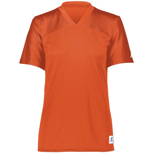Ladies Solid Flag Football Jersey, Burnt Orange - Medium
