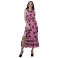 thumbnail image 1 of Moomaya Robe de Vacances pour Femmes en Rayonne, Col Licou, Sans Manches, Fente avant, Robe Imprimée, 1 of 4