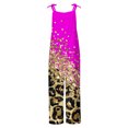 thumbnail image 5 of LOVZFMLL Combinaison pour Femme, Imprimée d'Été Sans Manches Dos Nu Ample Longue Barboteuse Rose Vif, P, 5 of 5