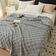 Wuztai Thermal Weighted Blanket, Breathable Soft All Season Bed Blanket, Reversible Double Sided Machine Washable Blanket for Home Sofa Car Stroller