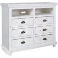 thumbnail image 3 of Progressive Furniture Willow 6 Wood Drawer Media Chest in Distressed White, 3 of 6