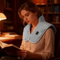 thumbnail image 3 of Neck And Shoulder Heating Pad Fast Heating Portable Pad Adjustable USB Heating Pad Soft Gray Heating Pad For Home Travel Use Microwave Heating Pad for Exercise Pedals While Sitting X3 Exercise System, 3 of 4