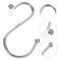 thumbnail image 3 of 24pcs Curtain Holdback Iron Bathroom Shower Hook Curtain Drape Tieback Hanger, 3 of 8
