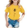 thumbnail image 1 of Haut Fille Chemise Banane Filles Mode Enfants Décontracté Imprimé Col Rond Ample Manches Courtes T-Shirt Haut, 1 of 4