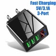 thumbnail image 2 of 4 Ports Fast Wall Charger Charging Block Phone USB Cube 45W Wall Charger, 2 of 7