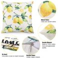 thumbnail image 3 of Summer Lemon Pillow Covers 18x18 Inches Set of 4 Buffalo Check Summer Outdoor Decorations Farmhouse Throw Pillowcase Linen Cushion Case Home Decor for Spring Summer, 3 of 5