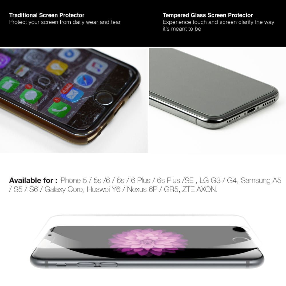 Protecteur d'écran en verre trempé incurvé LBT pour Apple iPhone 6 / 6S / 7/8