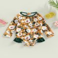 thumbnail image 2 of Toddler Baby Girl Jumpsuit Swimsuit Flower Print Long Sleeve Ruffle Spring Summer Bikini Bathing Suit Green 9-12 Months, 2 of 8