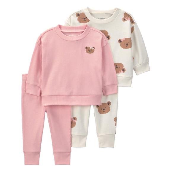 Ensemble haut et pantalon d'ours 4 pièces pour bébé fille Carter's Child of Mine
