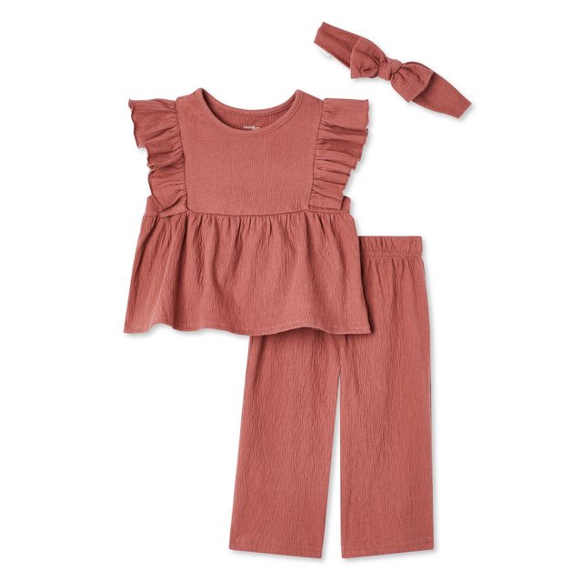 Ensemble chiffonné 3 pièces George pour bébés filles