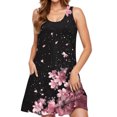 thumbnail image 2 of Ovzne Robes pour Femmes Robe Femme Décontractée Ample Été Robe Imprimée Sans Manches Col en V Ensemble Haut/chemise Grande Taille Robe Maxi Imprimée Liquidation, 2 of 6