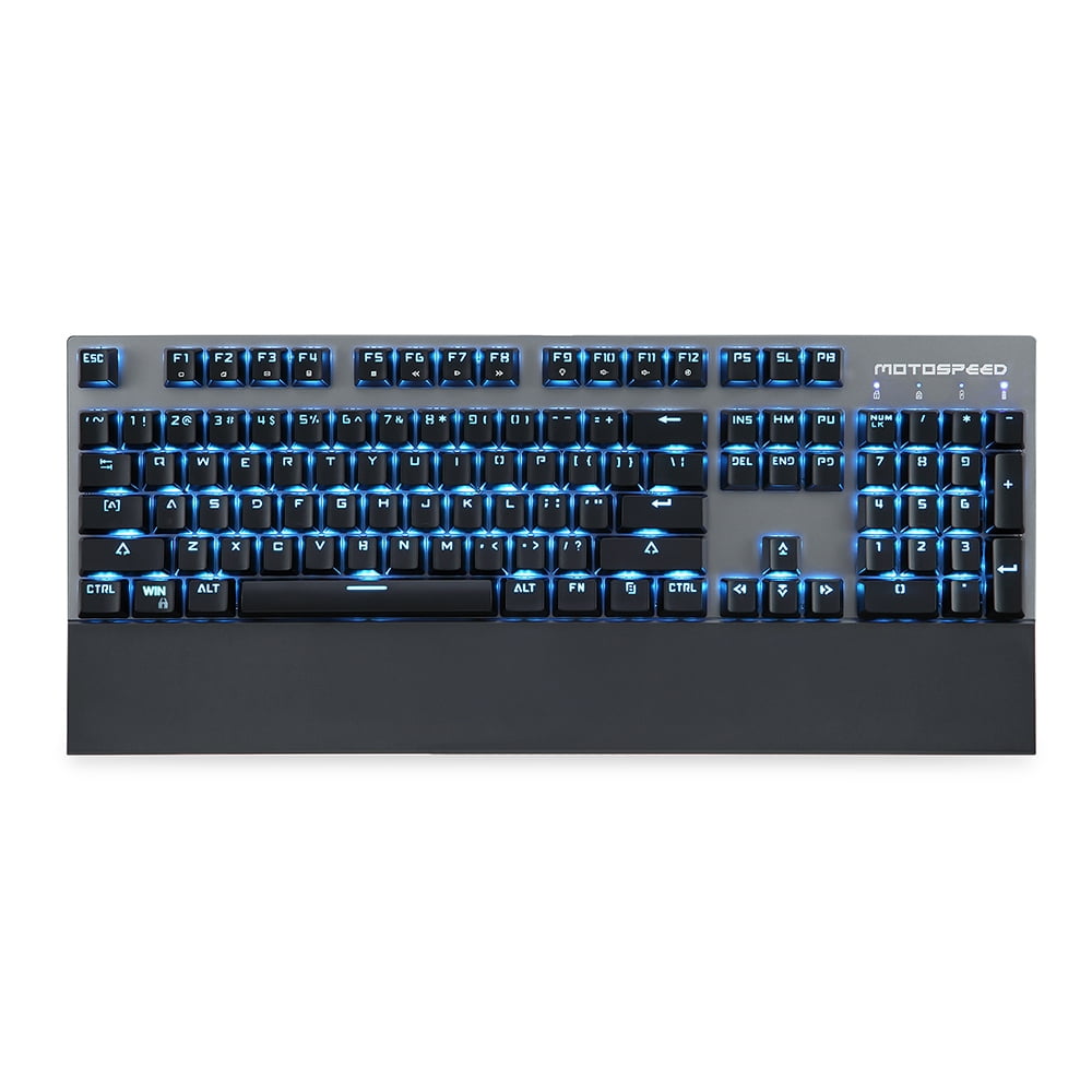 Motospeed GK89 2.4GHz Wireless / USB Wired Mechanical Keyboard with LED Blue Light 104Keys Wireless Gaming Keyboard For Gamer