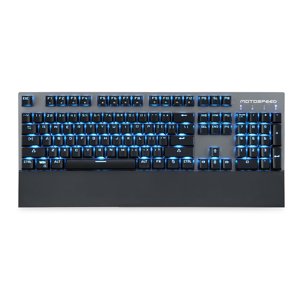 Motospeed GK89 2.4GHz Sans fil / USB Clavier mécanique filaire avec LED Lumière bleue 104Keys Clavier de jeu sans fil pour Gamer