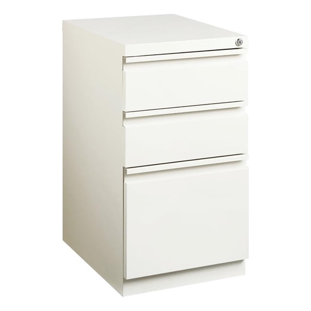Cooper Classeur Mobile Moderne en Métal à 3 Tiroirs de 20 Pouces, Blanc
