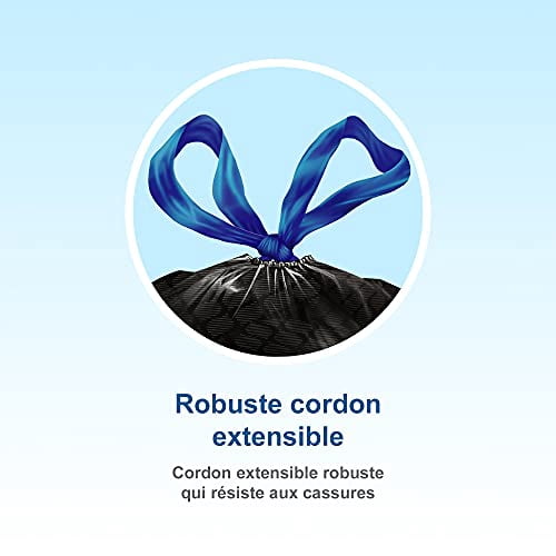 Hefty Garbage Bags, Value Pack Large 100 Litres Black, Drawstring, Arm & Hammer odour neutralizer