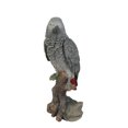 thumbnail image 2 of Décoration de Jardin Statue d'Animal Perroquet Gabon Gris sur Souche, 2 of 5