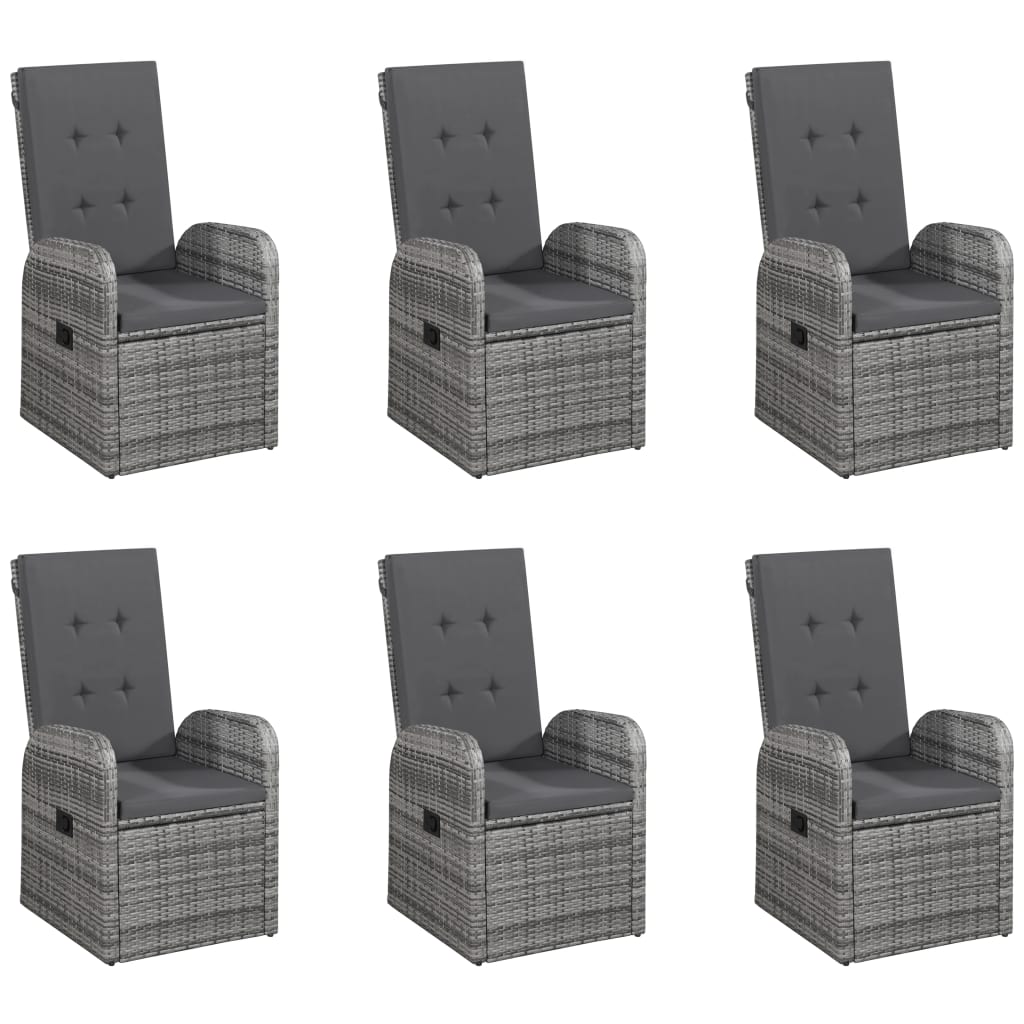 vidaXL Ensemble de Salle à Manger de Jardin 7 Pcs Brun