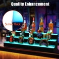 thumbnail image 4 of LED Lighted Liquor Bottle Display Shelf, 30 Inch 3-Tier Acrylic Bar Shelf, Multicolor Lighting, Remote & App Control, Wireless Mobile Connectivity, Wall-Mounted Organizer, Rectangle 30 inches, 4 of 8