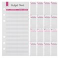 thumbnail image 2 of MOVTOTOP 12Pcs Loose Leaf Binder Diary Cash Saving Binder Red Rectangular 6.8x3.4in for Bill Organization, 2 of 8
