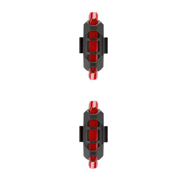 Maoww Bike Tail Lights LED USB Rechargeable Bicycle Safety Cycling Mountain Bikes Signal Rear Lamp Survival Accessories Red 2Set