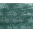 thumbnail image 4 of oneOone Georgette Viscose Fabric Dot & Bicycle Block Print Fabric By The Yard 42 Inch Wide, 4 of 4