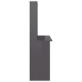 thumbnail image 3 of vidaXL Desk with Shelf High Gloss Grey 110x45x157 cm Engineered Wood, 3 of 5