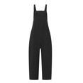 thumbnail image 4 of Pompotops Fashion Womens Ethnic Style Solid Cold Shoulder Suspender Cami Pants Jumpsuit, 4 of 6