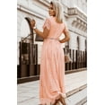 thumbnail image 3 of FOLUNSI Boho Chic Maxi : Élégance en Dentelle à Col en V, Sélection de Taille, 3 of 7