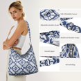 thumbnail image 2 of Boho Floral Butterfly Canvas Crossbody Bag – Cute Bee and Flower Pattern for Daily Use, 2 of 5