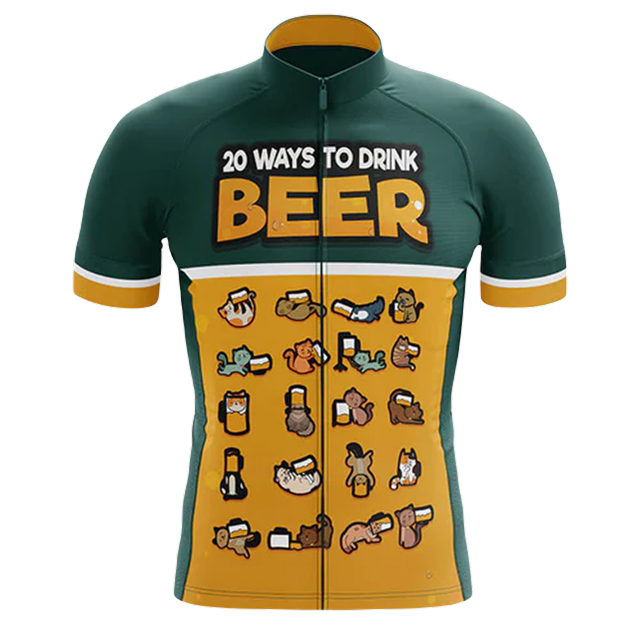 Maillot de Cyclisme 20 Façons de Boire de la Bière - 4TG